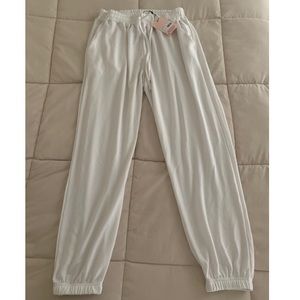 Missguided white joggers